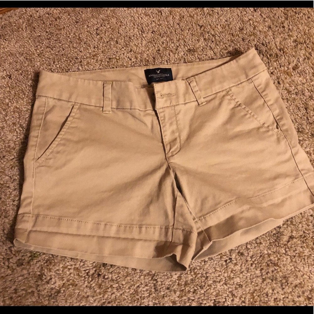 American Eagle midi stretch shorts